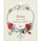 Zodiac Charm Bracelet, Astrology Beaded Jewelry, Aquarius Sign Bracelet