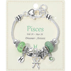 Zodiac Charm Bracelet, Astrology Beaded Jewelry, Aquarius Sign Bracelet