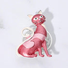 Toleel Colored Metal Cat Magnetic Brooch | Kitty Lapel Pin | Whimsical Cat Accessory