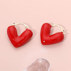Puffy Heart Hoop Earrings, Lightweight Statement Jewelry, Every wear Accessory, Gift for her