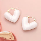 Puffy Heart Hoop Earrings, Lightweight Statement Jewelry, Every wear Accessory, Gift for her