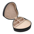 Faux Leather Heart Jewelry Box, Travel Case, Ring Earring Storage