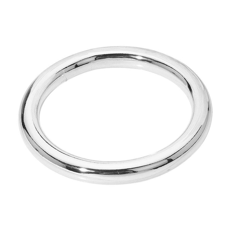 Polished Metal Dome Bangle Bracelet – Minimalist Chunky Statement Modern Everyday Jewelry