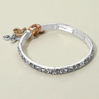 Toleel John 3:16 Message Angel Heart Cross Charm Stretch Bracelet