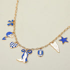 Game Day Football Charm Station Necklace | Football Fan Jewelry | Gift for Sports Lovers