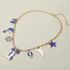 Game Day Football Charm Station Necklace | Football Fan Jewelry | Gift for Sports Lovers