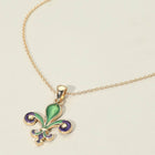 Toleel Fleur de Lis Pendant Necklace | Classic New Orleans Jewelry | Mardi Gras Symbol Necklace