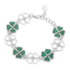 Shamrock Clover Link Bracelet | Lucky St Patrick’s Day Jewelry | Irish Charm Bracelet