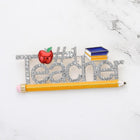 Stone Paved Number 1 Teacher Pin Brooch | Crystal Teacher Appreciation Badge | Teacher's Gift