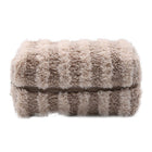 Pattern Faux Fur Pouch | Soft Plush Makeup Cosmetic Pouch | Zipper Clutch Travel Bag