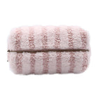 Pattern Faux Fur Pouch | Soft Plush Makeup Cosmetic Pouch | Zipper Clutch Travel Bag