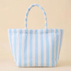 Striped Terry Tote Bag | Soft Summer Shopper Carry on | Beach Shoulder Bag
