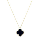 Gold Dipped Quatrefoil Clover Pendant Necklace, Minimalist Dainty Jewelry