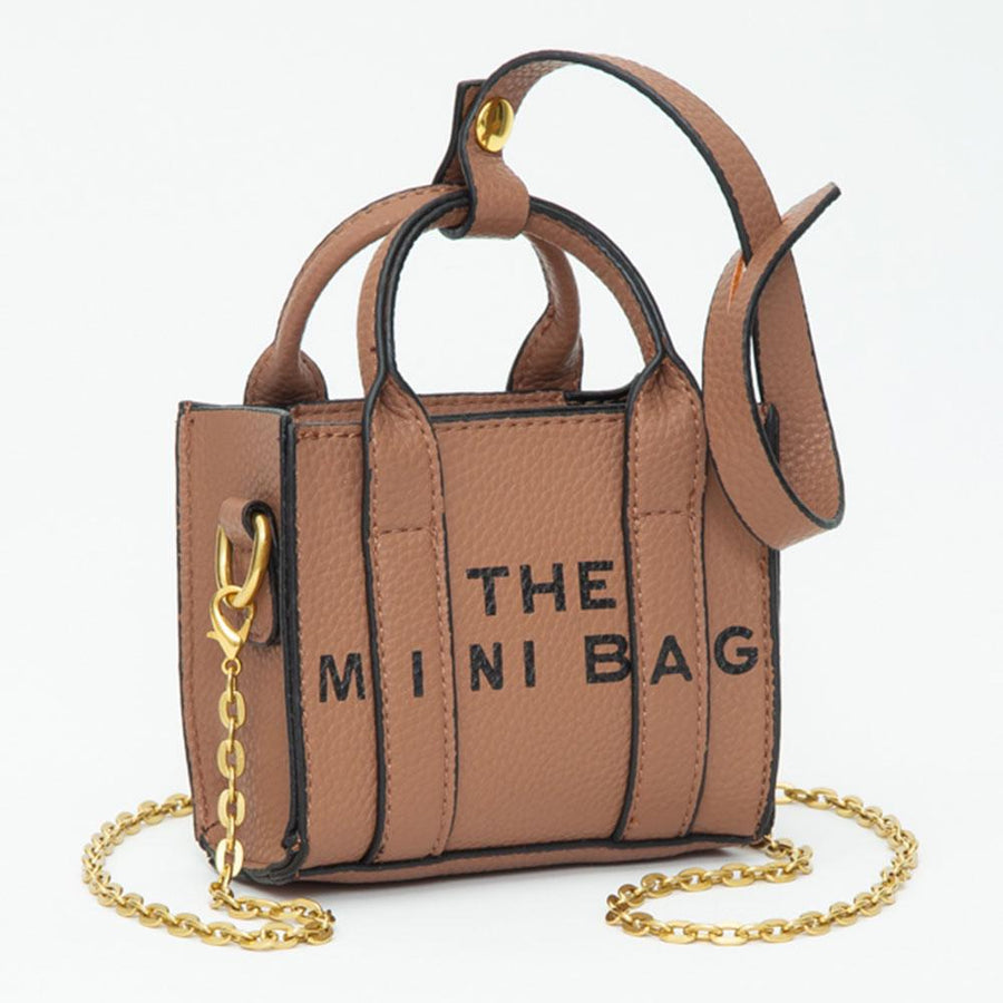 Toleel THE MINI BAG Faux Leather Bag Charm | Message Crossbody Tote | Trendy Gift for Her