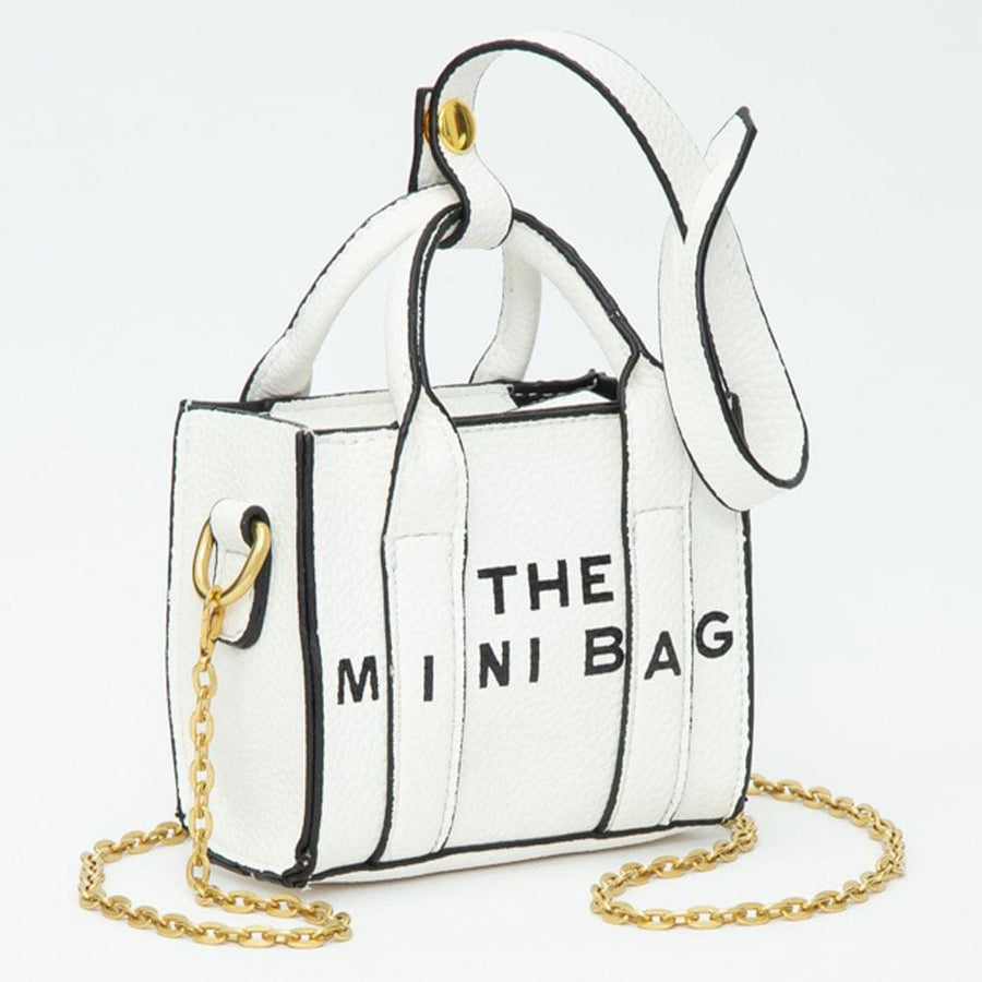 Toleel THE MINI BAG Faux Leather Bag Charm | Message Crossbody Tote | Trendy Gift for Her