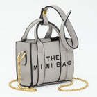 Toleel THE MINI BAG Faux Leather Bag Charm | Message Crossbody Tote | Trendy Gift for Her