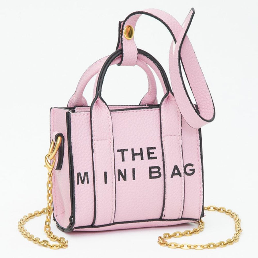 Toleel THE MINI BAG Faux Leather Bag Charm | Message Crossbody Tote | Trendy Gift for Her