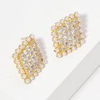Gold Dipped Star Pearl Stud Earrings, CZ Stone Sterling Post Studs, Minimalist Everyday Jewelry