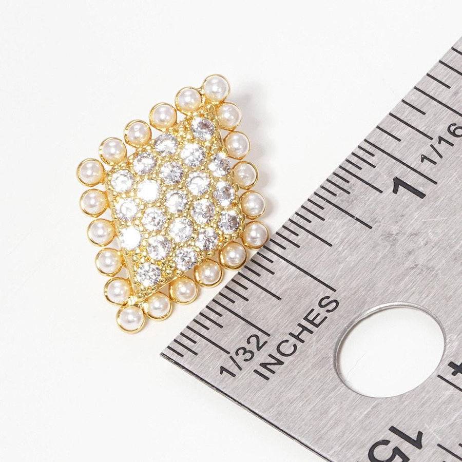 Gold Dipped Star Pearl Stud Earrings, CZ Stone Sterling Post Studs, Minimalist Everyday Jewelry