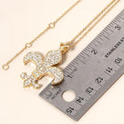 Stone Paved Fleur De Lis Pendant | Classic New Orleans Jewelry | Mardi Gras Symbol Necklace