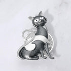 Toleel Colored Metal Cat Magnetic Brooch | Kitty Lapel Pin | Whimsical Cat Accessory