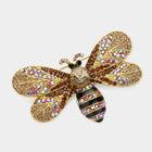 Toleel Rhinestone Honey Bumble Bee Brooch | Sparkling Bee Lapel Pin