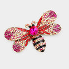 Toleel Rhinestone Honey Bumble Bee Brooch | Sparkling Bee Lapel Pin