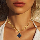 Gold Dipped Quatrefoil Pendant Necklace | Clover Charm Necklace | Minimal Everyday Jewelry