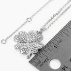 Stone Paved Clover Pendant Necklace | Sparkly Lucky Charm Necklace | Dainty Everyday Jewelry