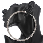Oversized Rhinestone Hoop Earrings | Sparkly Crystal Statement Hoops | Glam Party Earrings