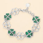 Shamrock Clover Link Bracelet | Lucky St Patrick’s Day Jewelry | Irish Charm Bracelet