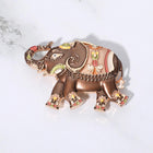 Colored Metal Elephant Brooch | Magnetic Lapel Pin | Lucky Animal Brooch | Scarf Jacket accessory