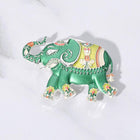 Colored Metal Elephant Brooch | Magnetic Lapel Pin | Lucky Animal Brooch | Scarf Jacket accessory