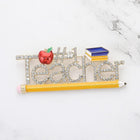 Stone Paved Number 1 Teacher Pin Brooch | Crystal Teacher Appreciation Badge | Teacher's Gift