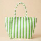 Striped Terry Tote Bag | Soft Summer Shopper Carry on | Beach Shoulder Bag