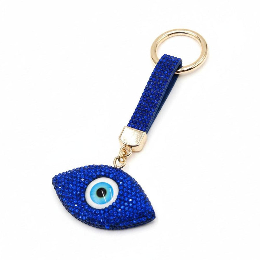 Bling Studded Evil Eye Bag Charm Keychain | Sparkly Keychain | Purse Handbag Accessory