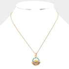 Enamel Easter Egg Basket Pendant Necklace | Spring Holiday Jewelry