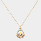 Enamel Easter Egg Basket Pendant Necklace | Spring Holiday Jewelry
