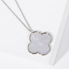 Gold Dipped Quatrefoil Clover Pendant Necklace, Minimalist Dainty Jewelry