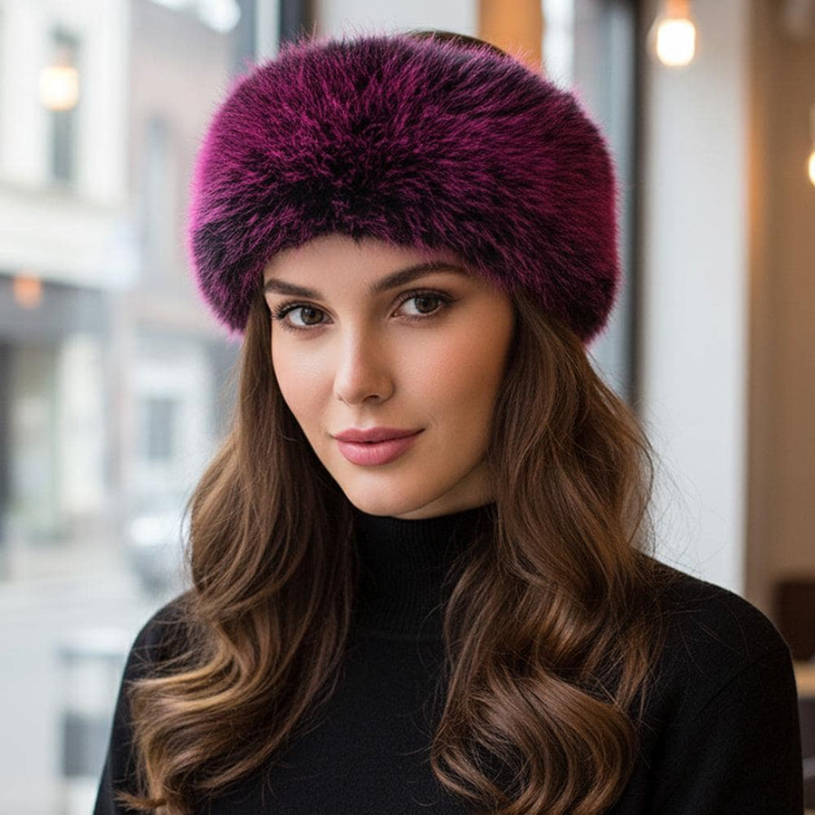 Elegant Faux Fur Winter Headband Earmuff | Soft Plush Ear Warmer Headband | Cozy Cold Accessory