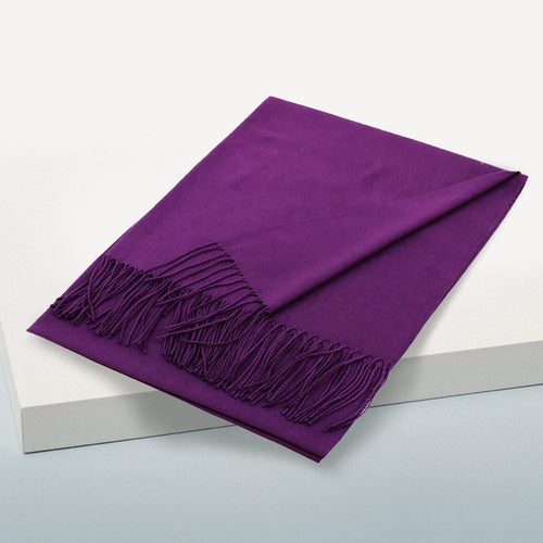 Solid Color Pashmina Scarf Shawl | Soft Lightweight Wrap | Elegant Winter & Evening Scarf