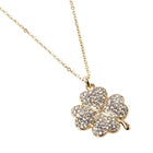 Stone Paved Clover Pendant Necklace | Sparkly Lucky Charm Necklace | Dainty Everyday Jewelry