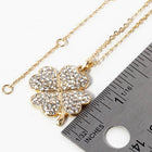Stone Paved Clover Pendant Necklace | Sparkly Lucky Charm Necklace | Dainty Everyday Jewelry