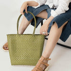 Basket Weave Tote Bag | Woven Shoulder Bag | Lightweight Casual Summer Handbag