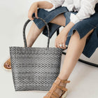 Basket Weave Tote Bag | Woven Shoulder Bag | Lightweight Casual Summer Handbag