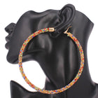 Oversized Rhinestone Hoop Earrings | Sparkly Crystal Statement Hoops | Glam Party Earrings