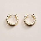 18K Gold Filled Textured Mini Hoop Earrings | Dainty Small Gold Hoops | Minimalist Everyday Jewelry