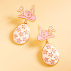 Western Bunny Hat Easter Egg Drop Dangle Earrings| Gift for Easter Jewelry