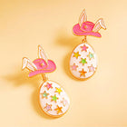 Western Bunny Hat Easter Egg Drop Dangle Earrings| Gift for Easter Jewelry