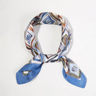 Geometric Pattern Silky Satin Square Bandana Scarf | Printed Fashion Hair & Neck Scarf | Head Wrap